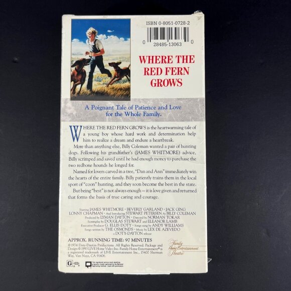 Where The Red Fern Grows VHS Family Entertainment Theatre - Picture 3 of 4